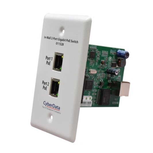 CyberData 011528 In-Wall Gigabit PoE Switch