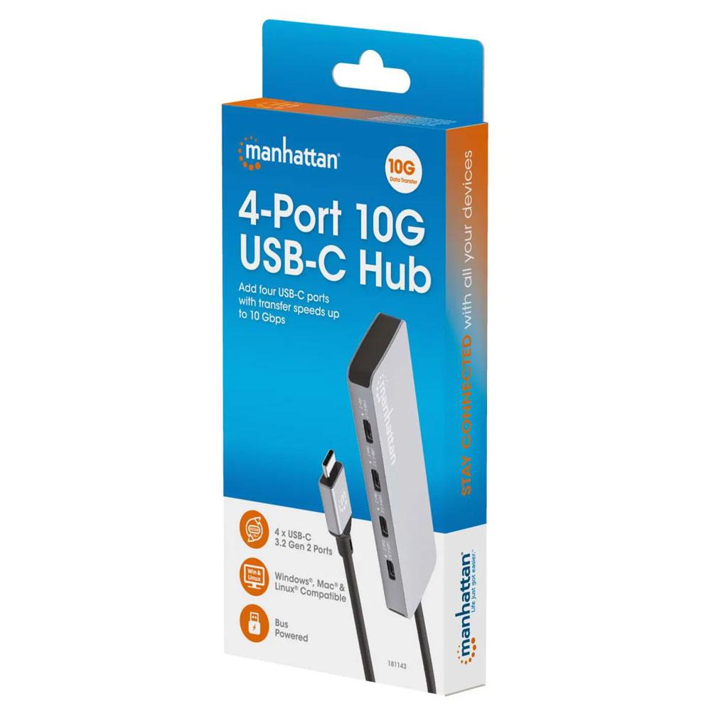 Manhattan 4-Port 10G USB-C Hub - 181143