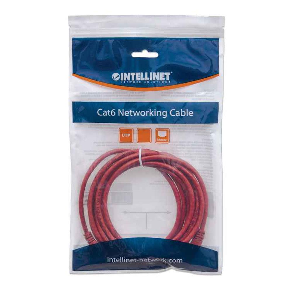 Intellinet Cat6 U/UTP Network Patch Cable, 3 m (10 ft.), Red - 342179