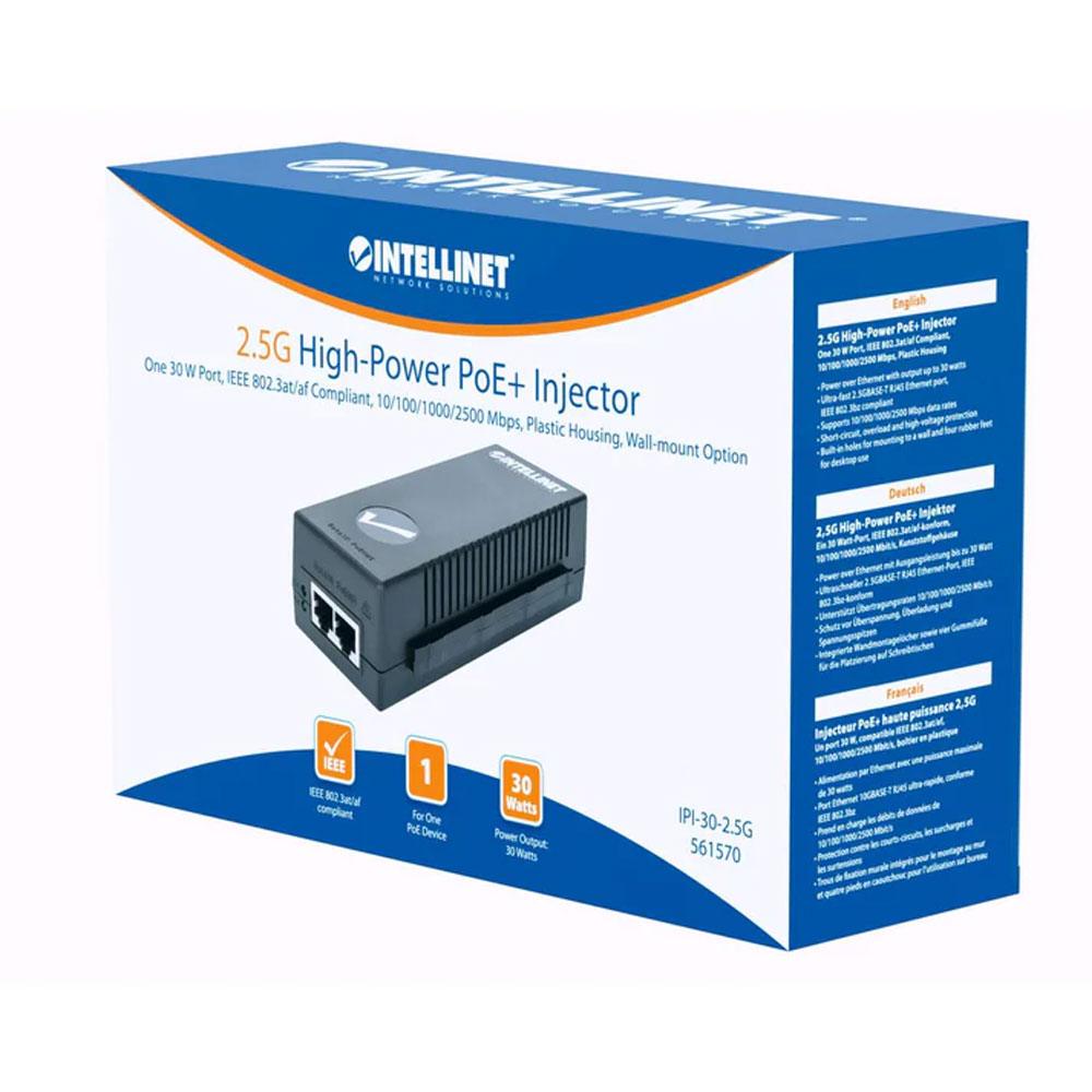 Intellinet IPI-30-2.5G 2.5G High-Power PoE+ Injector - 561570