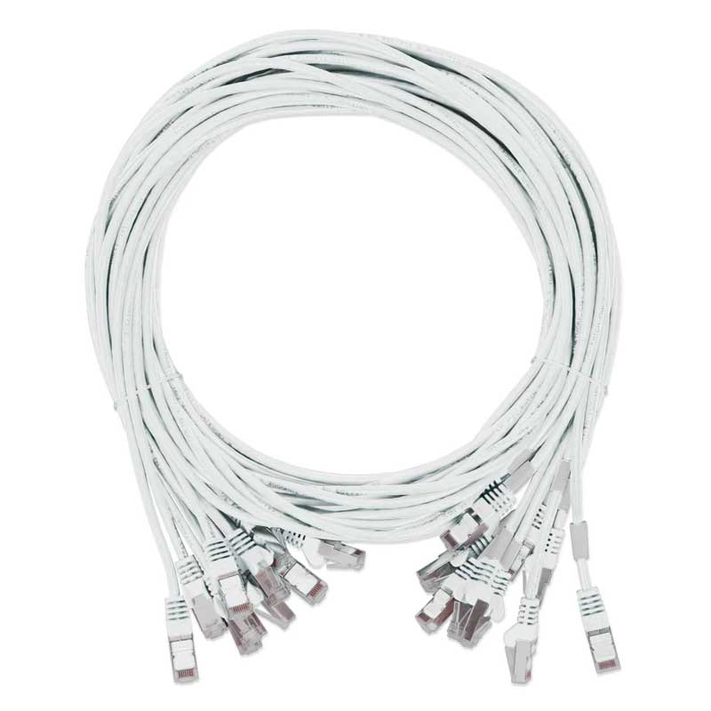 Intellinet Cat8.1 U/FTP Slim Network Patch Cable, 7 ft., White, 10-Pack - 744904