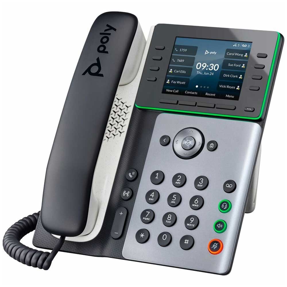 HP Poly Edge E350 IP Phone and PoE-enabled GSA/TAA - 8F3G8AA