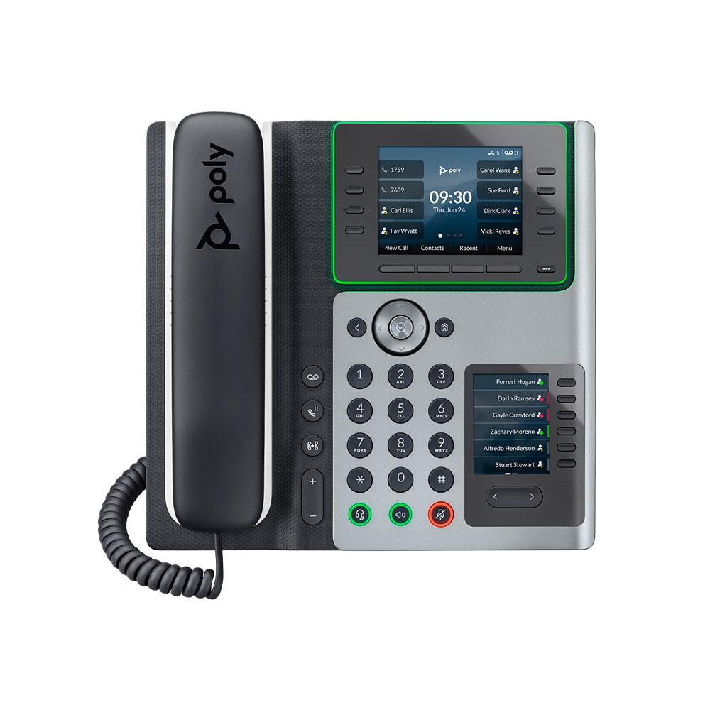 HP Poly Edge E400 IP Phone and PoE-enabled with Power Supply - 89B54AA#ABA