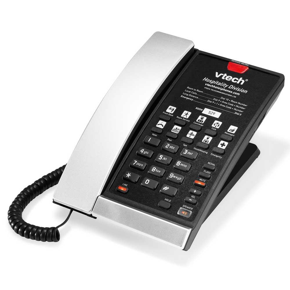 VTech Hospitality CTM-S2212 Silver and Black - 80-H0G7-00-000 SIP Hotel Phone
