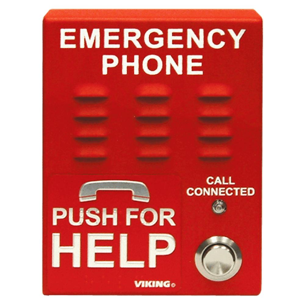 Viking E-1600A-EWP Red Emergency Phone with Enhanced Weather Protection