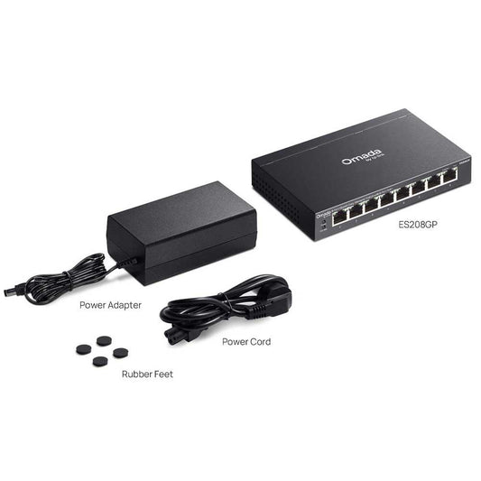 TP-Link Omada ES208GP Gigabit Easy Managed Switch with PoE+