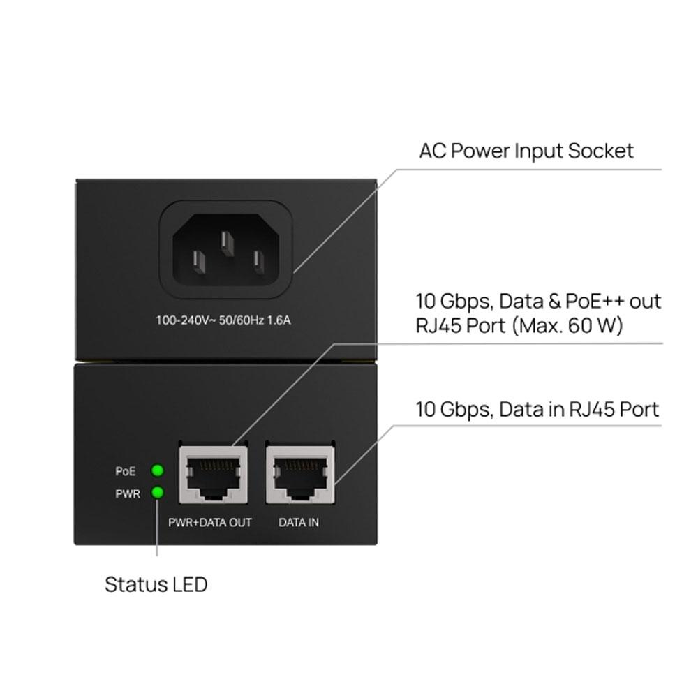 TP-Link POE370S Omada 10G PoE++ Injector