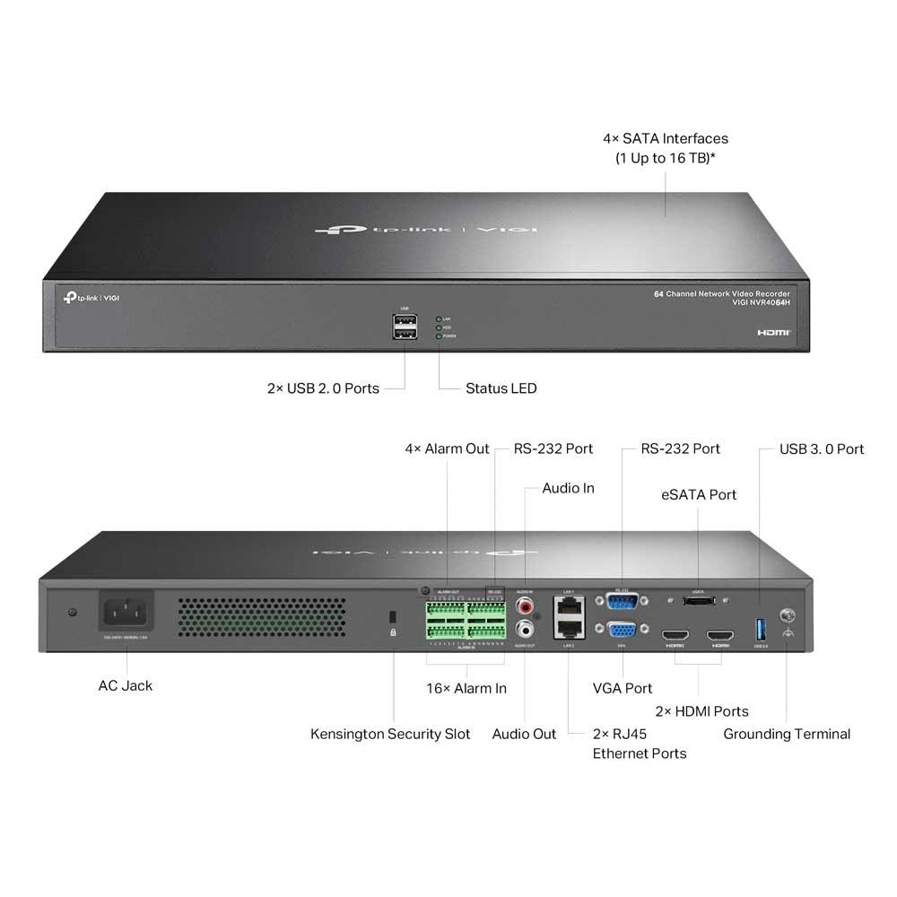 TP-Link VIGI NVR4064H Network Video Recorder