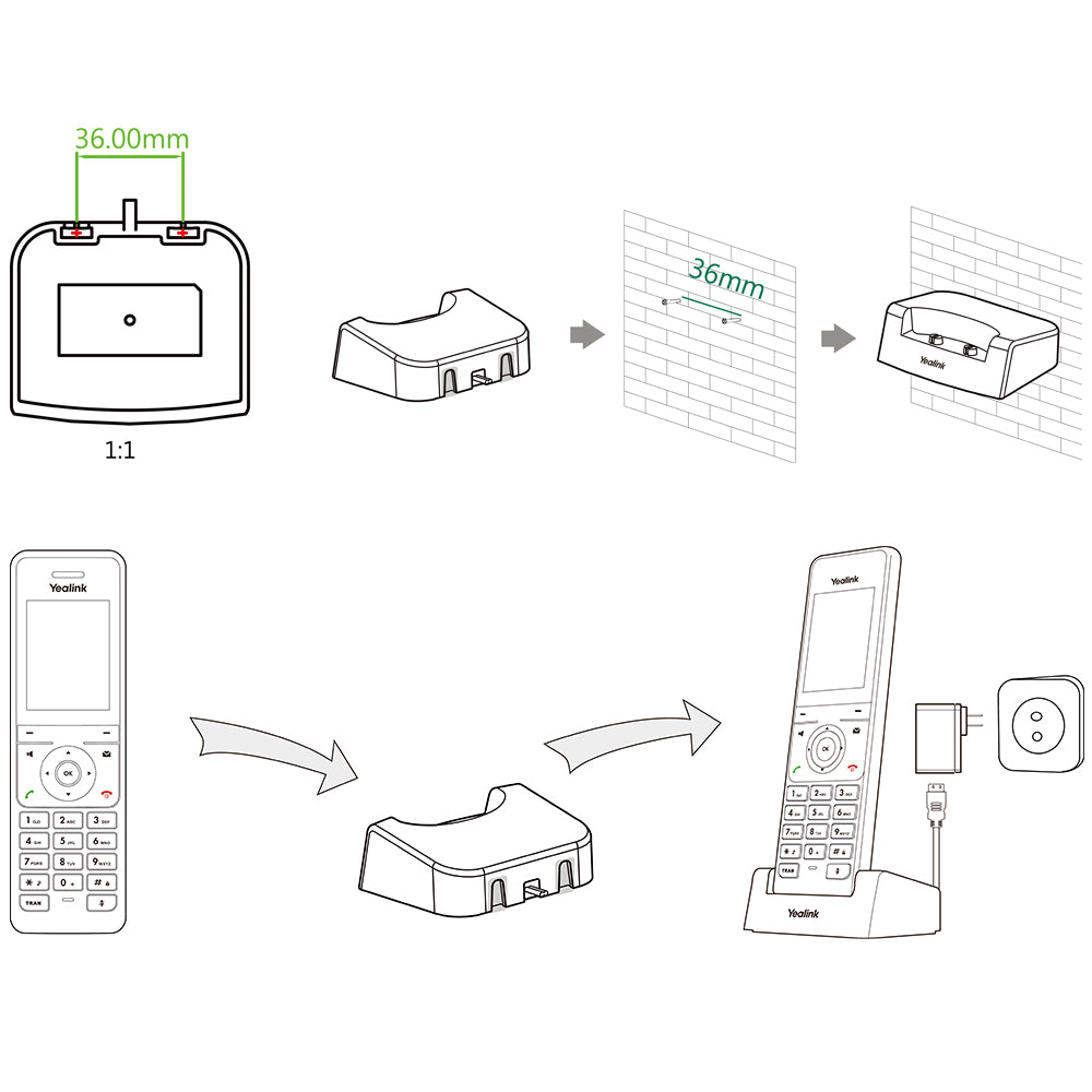 Yealink W56H Charging Cradle - 230200200000