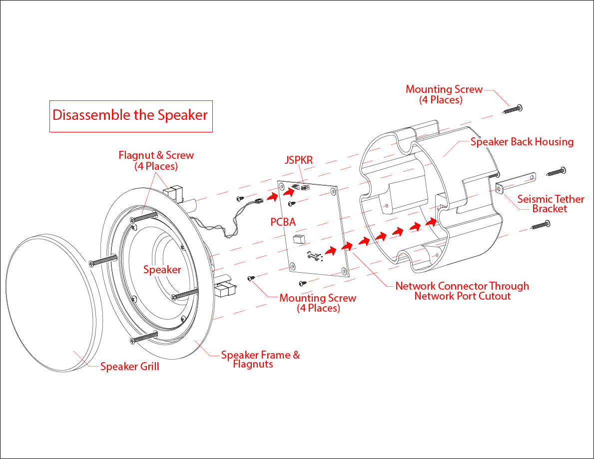 CyberData 011504 InformaCast Enabled Ceiling Speaker