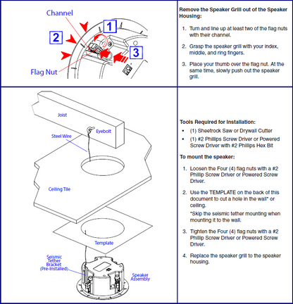 CyberData 011504 InformaCast Enabled Ceiling Speaker