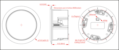 CyberData 011504 InformaCast Enabled Ceiling Speaker