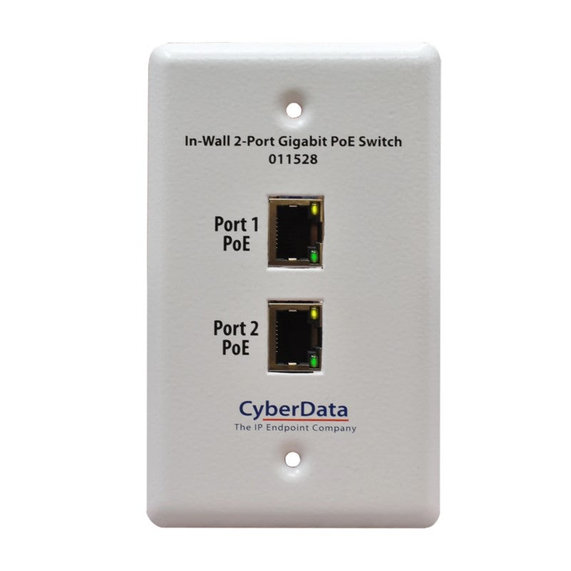 CyberData 011528 In-Wall Gigabit PoE Switch
