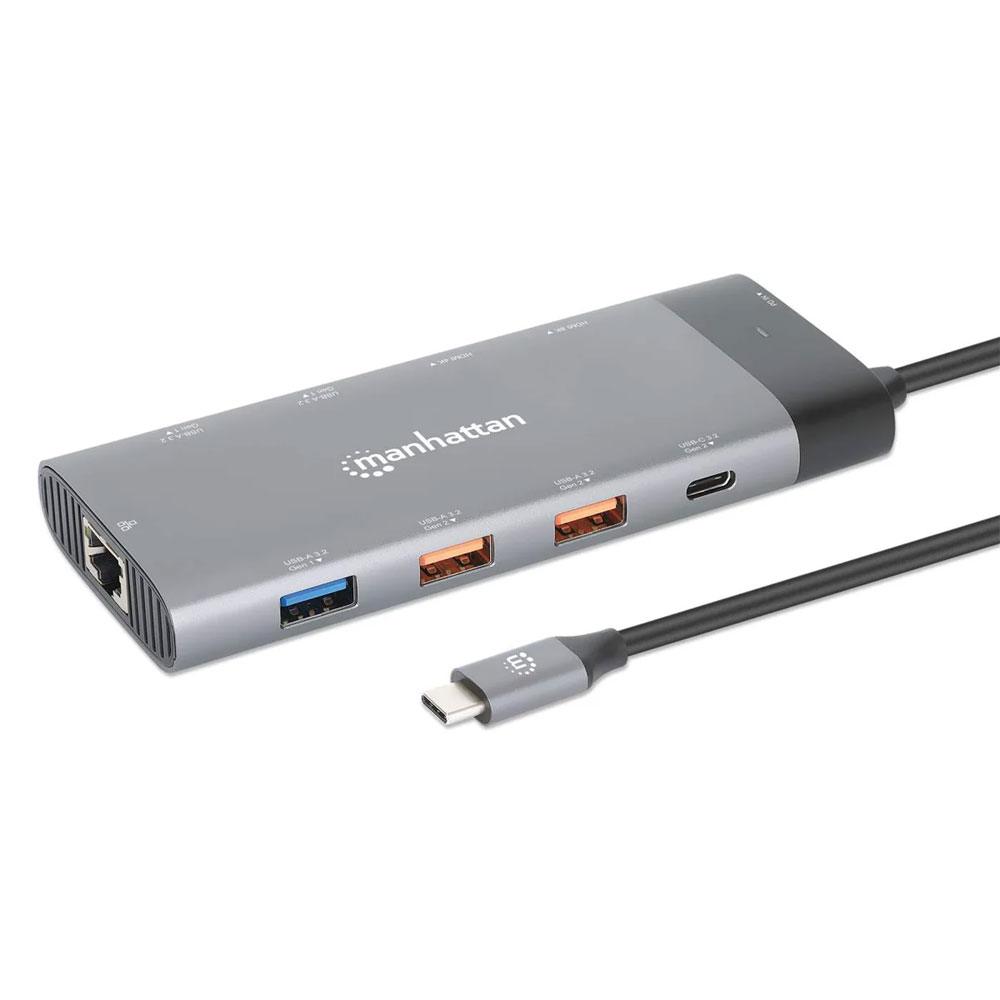 Manhattan USB-C 8K Docking Station with Multiport Hub - 130714