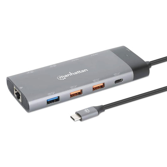 Manhattan USB-C 8K Docking Station with Multiport Hub - 130714