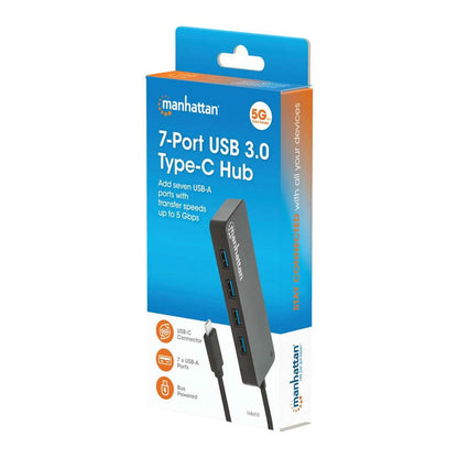 Manhattan 7-Port USB 3.2 Gen 1 Type-C Hub - 168410