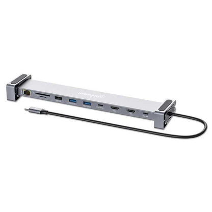 Manhattan USB-C PD 10-in-1 Dual-HDMI Monitor Docking Station / Multiport Hub - 190398