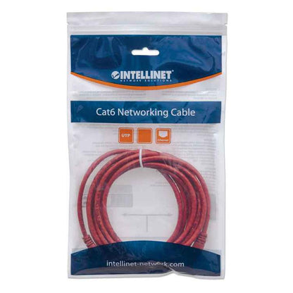Intellinet Cat6 U/UTP Network Patch Cable, 1.5 m (5 ft.), Red - 342155