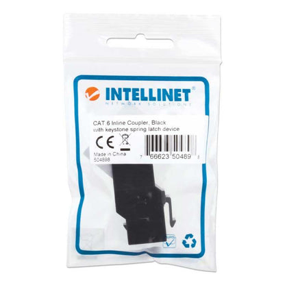 Intellinet IKJ-C6U-CP-BK Cat6 Inline Coupler, Keystone Type - 504898