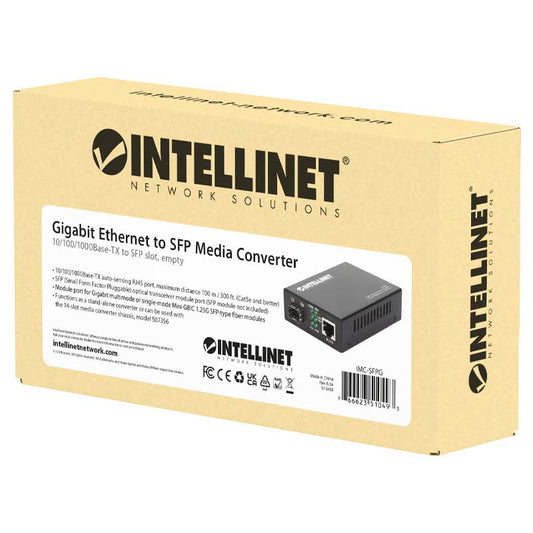 Intellinet IMC-SFPG Gigabit Ethernet to SFP Media Converter - 510493