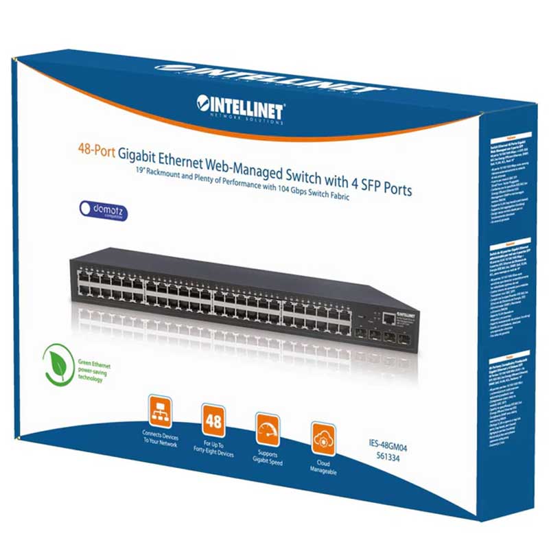 Intellinet IES-48GM04 48-Port Gigabit Ethernet Web-Managed Switch - 561334