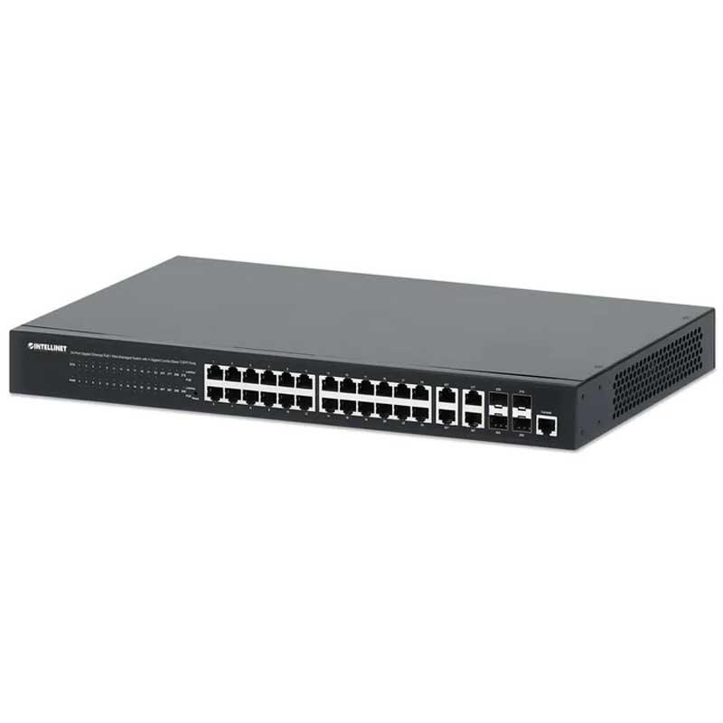 Intellinet IPS-28GM04-370W 24-Port Gigabit Ethernet PoE+ Web-Managed Switch - 561426