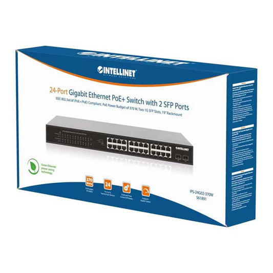 Intellinet IPS-24G02-370W 24-Port Gigabit Ethernet PoE+ Switch - 561891