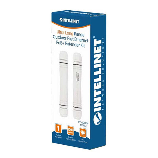 Intellinet IPE-ODFE30 Ultra Long Range Outdoor Fast Ethernet PoE+ Extender Kit - 561952