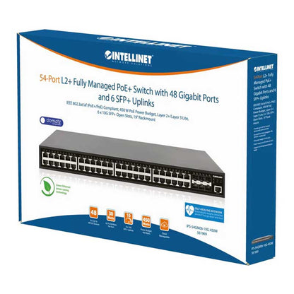 Intellinet IPS-54GM06-10G-450W 54-Port L2+ Fully Managed PoE+ Switch - 561969