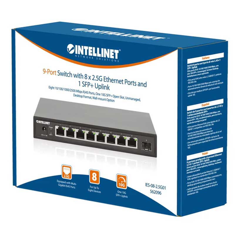Intellinet IES-08-2.5G01 9-Port 2.5G Switch - 562096