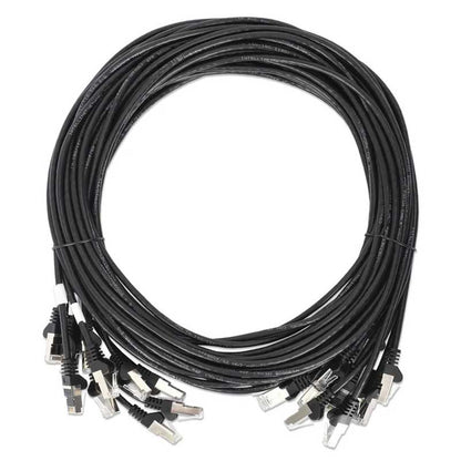 Intellinet Cat8.1 U/FTP Slim Network Patch Cable, 3 ft., Black, 10-Pack - 743662