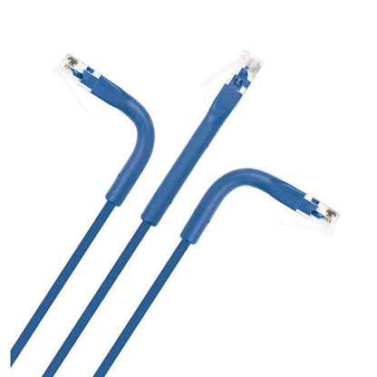 Intellinet Cat6 U/UTP FlexiBoot Slim Network Patch Cable, 1 ft., Blue, 10-Pack - 745222