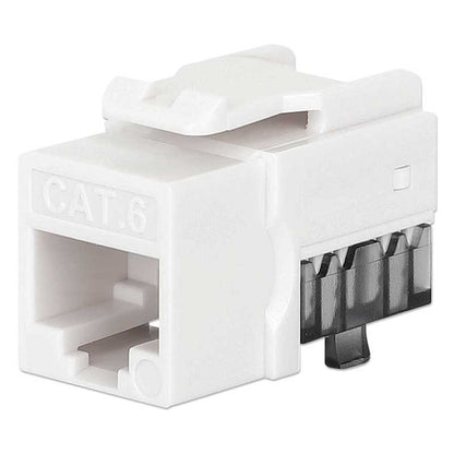 Intellinet IKJ-C6U-PD-WT-25P Cat6 Slim Keystone Jack with Punch-Down Stand, White, 25-Pack - 772105