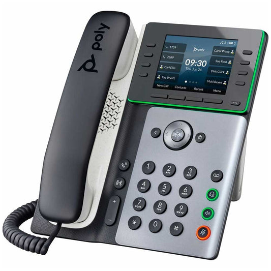 HP Poly Edge E350 IP Phone and PoE-enabled with Power Supply - 89B53AA#ABA