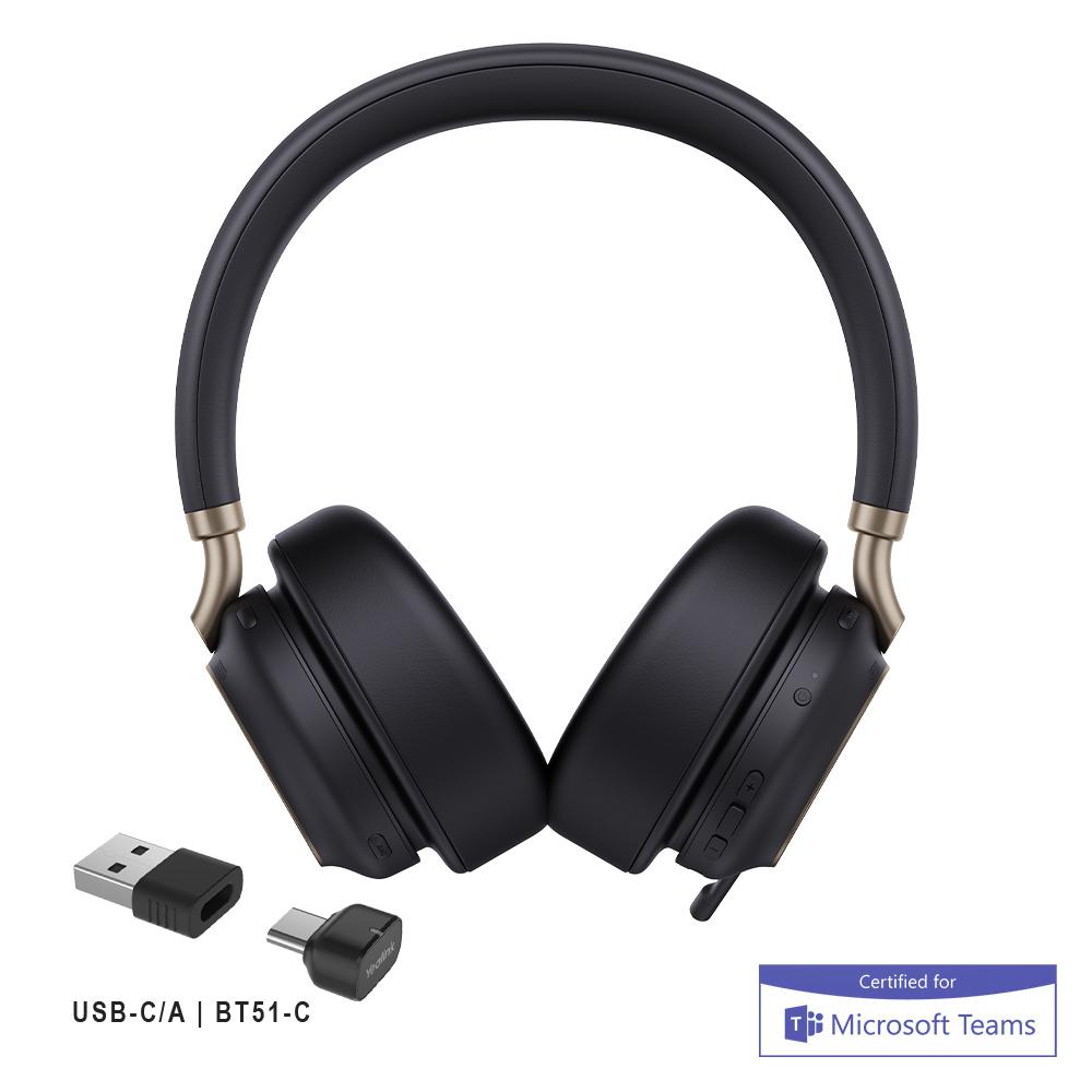 Yealink BH76 Plus with Charging Stand Teams Black USB-C/A - 1208699