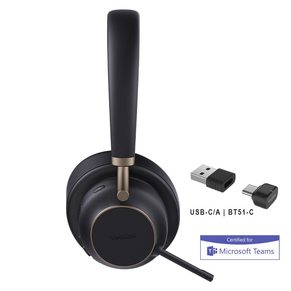 Yealink BH76 Plus with Charging Stand Teams Black USB-C/A - 1208699