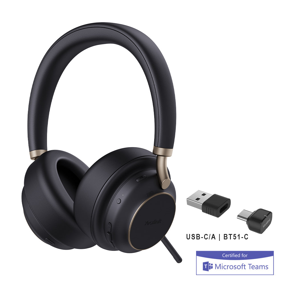 Yealink BH76 Plus with Charging Stand Teams Black USB-C/A - 1208699