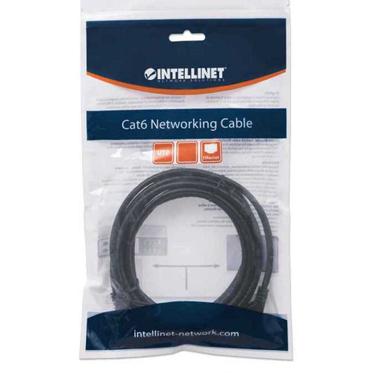 Intellinet Cat6 U/UTP Network Patch Cable, 3 m (10 ft.), Black - 342070