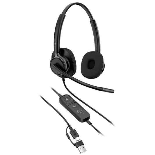 HP Poly Mission 425 Stereo USB Wired Headset Classic (Bulk) - C01B3A6