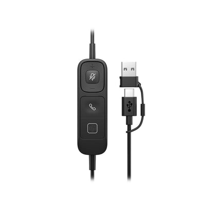 HP Poly Mission 425 Stereo USB Wired Headset - C01B6AA