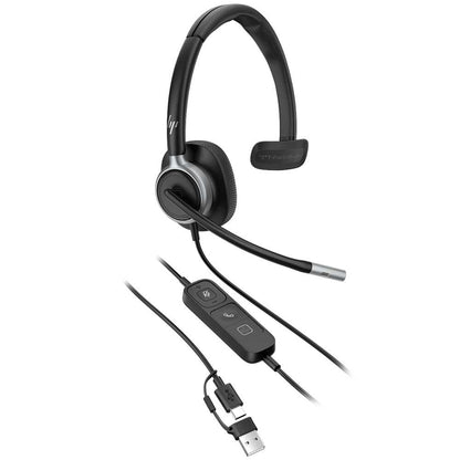 HP Poly Mission 615 Monaural USB Wired Headset (Bulk) - C01C3A6