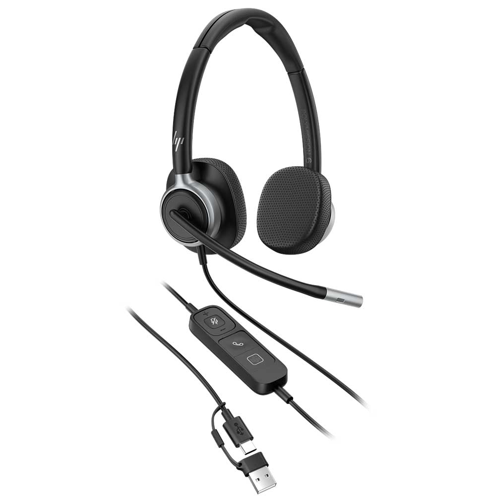 HP Poly Mission 625 Stereo USB Wired Headset (Bulk) - C01C6A6