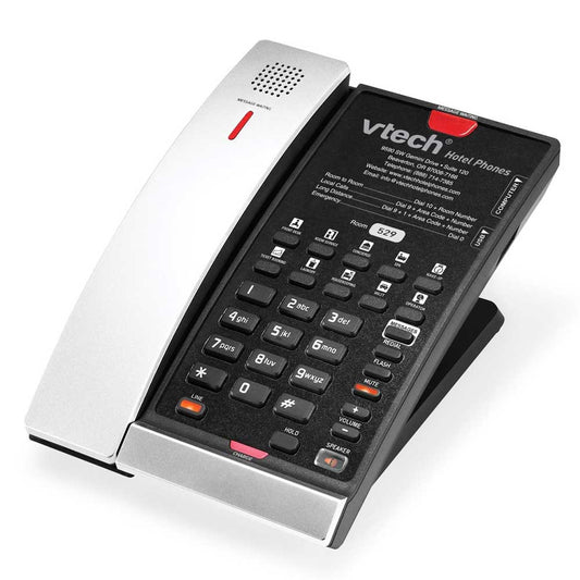 VTech Hospitality CTM-S2412 NO EMERGENCY Silver and Black - 80-H0HB-00-000 SIP Hotel Phone