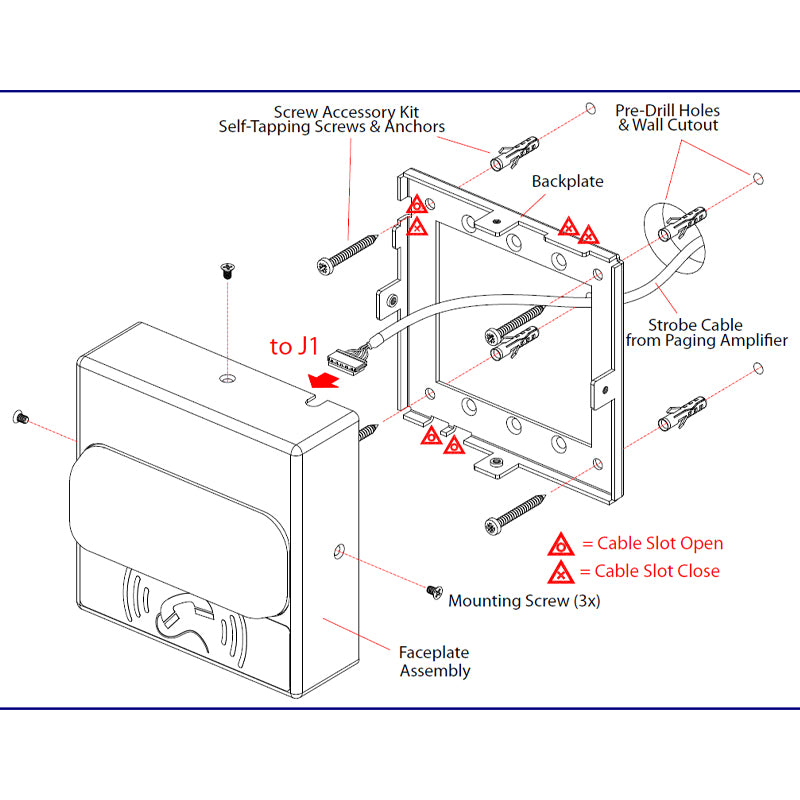 CyberData 011288 Auxiliary RGB Multi-Color Strobe Kit