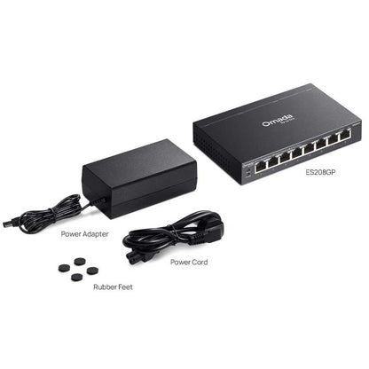 TP-Link Omada ES208GP Gigabit Easy Managed Switch with PoE+