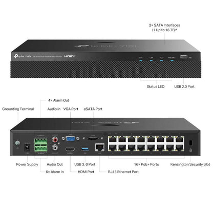 TP-Link VIGI NVR2016H-16MP Network Video Recorder