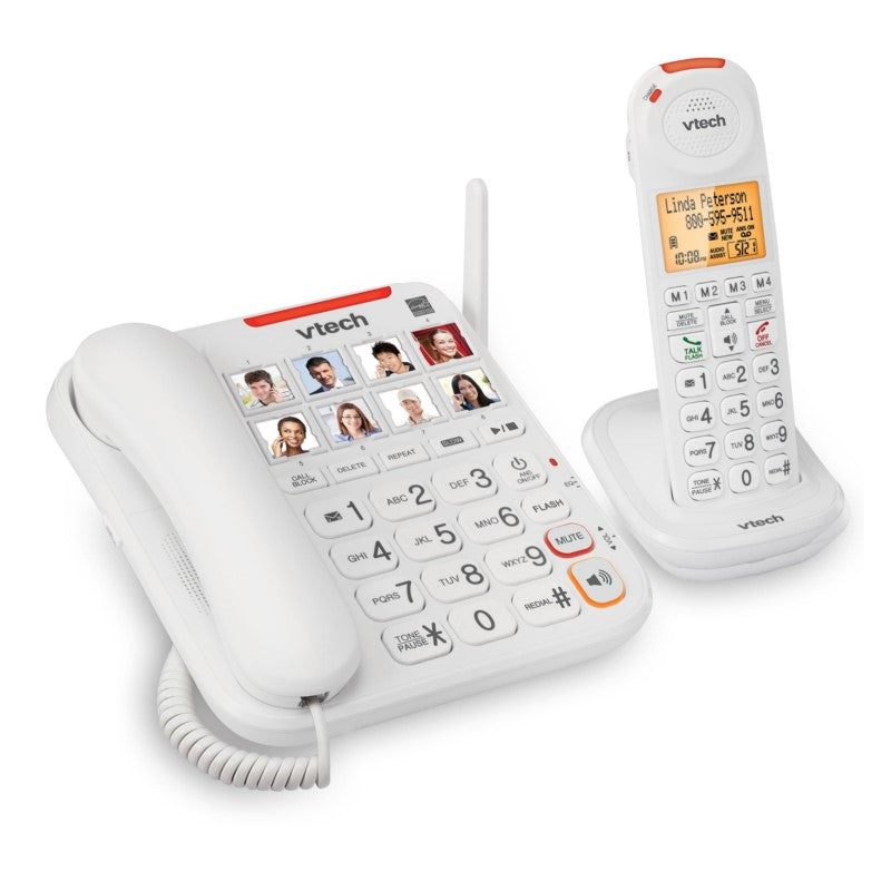Vtech SN5147 - Amplified Corded/Cordless Answering System with Big Buttons and Display