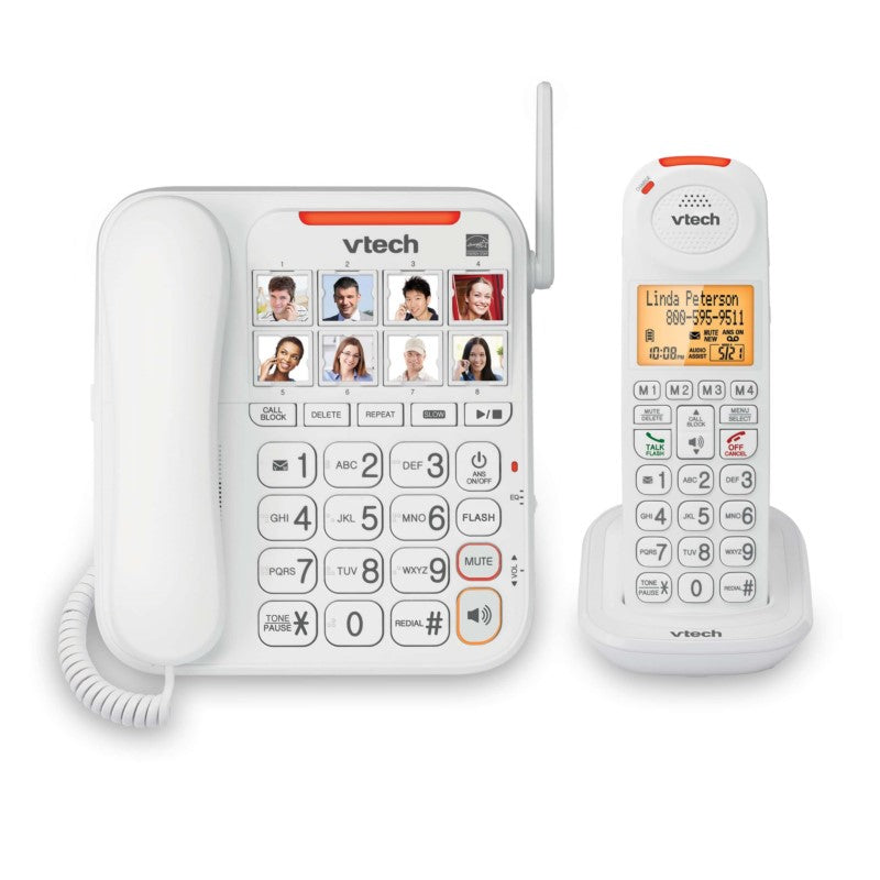 Vtech SN5147 - Amplified Corded/Cordless Answering System with Big Buttons and Display