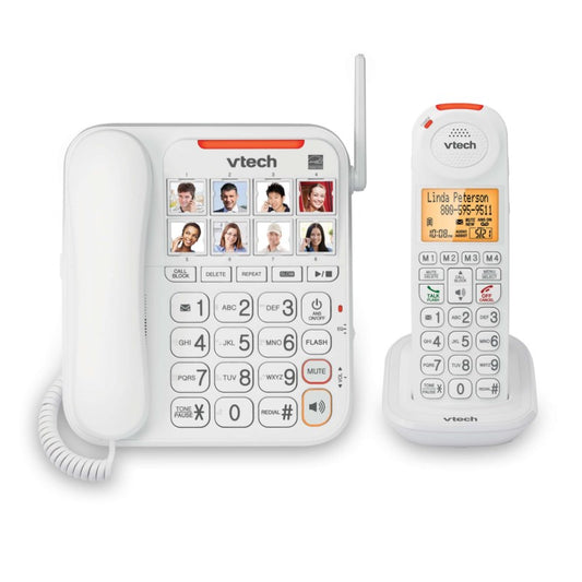 Vtech SN5147 - Amplified Corded/Cordless Answering System with Big Buttons and Display