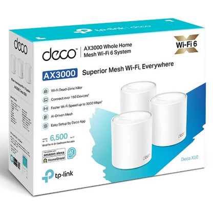 TP-Link Deco X50(3-pack) Home Mesh WiFi 6 System